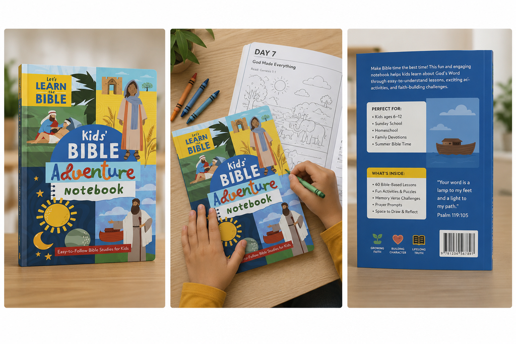 Kids' Bible Adventure Notebook: Easy-to-Follow Bible Studies for Kids