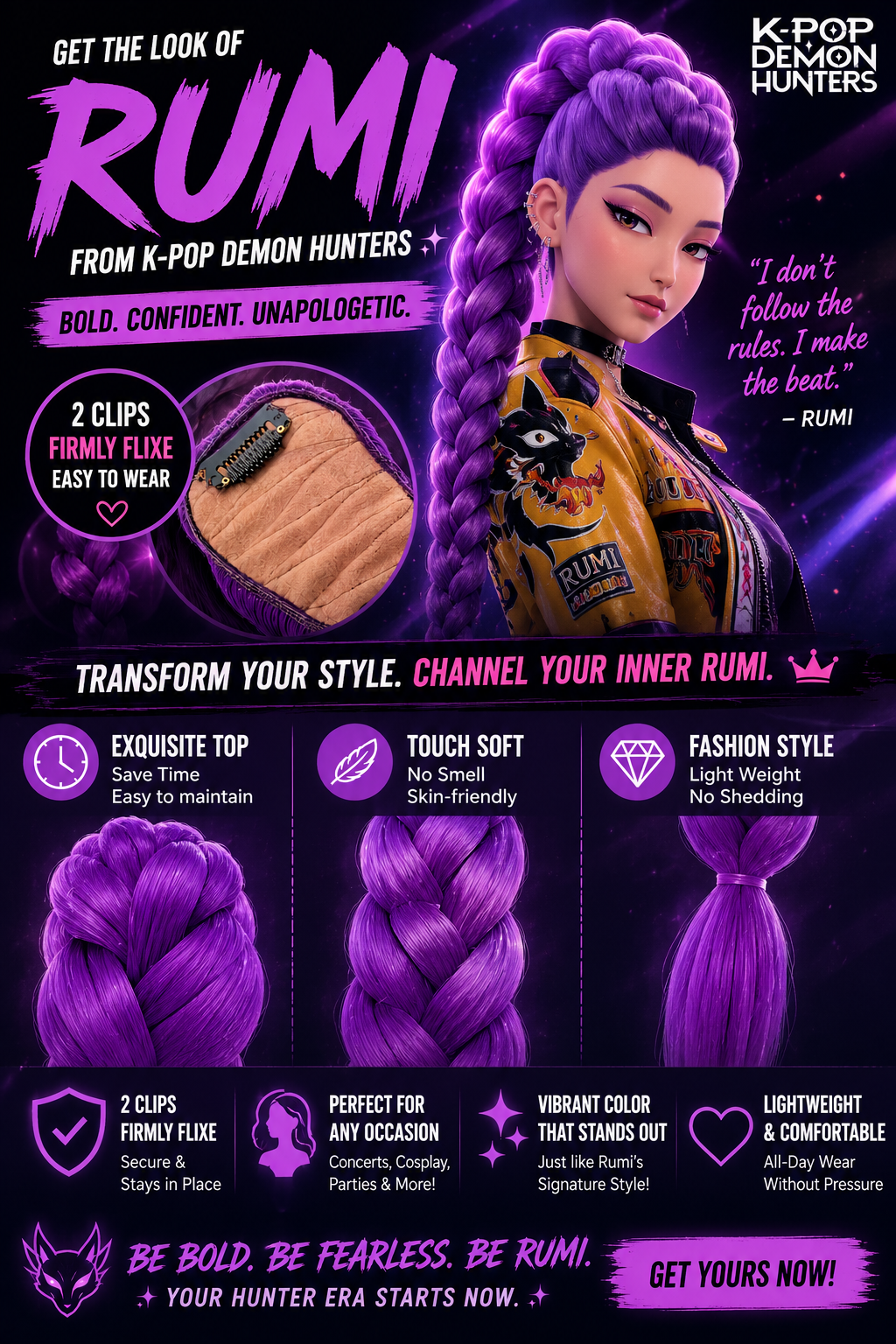 26 Inch Braided Rumi Hair Extensions Achieve Instant Style